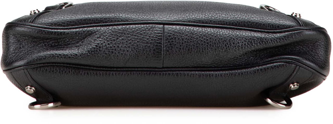 Gucci Pebbled Leather Abbey D Ring Shoulder Bag Zwart