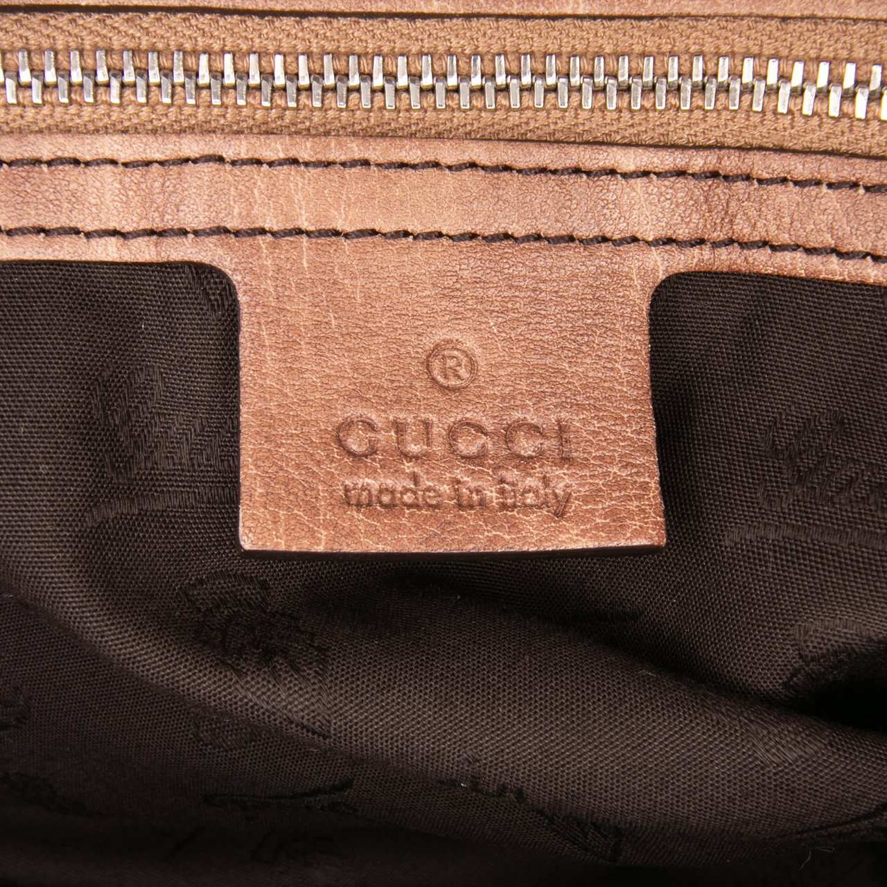 Gucci Medium GG Canvas Bamboo Bar Tote Bruin