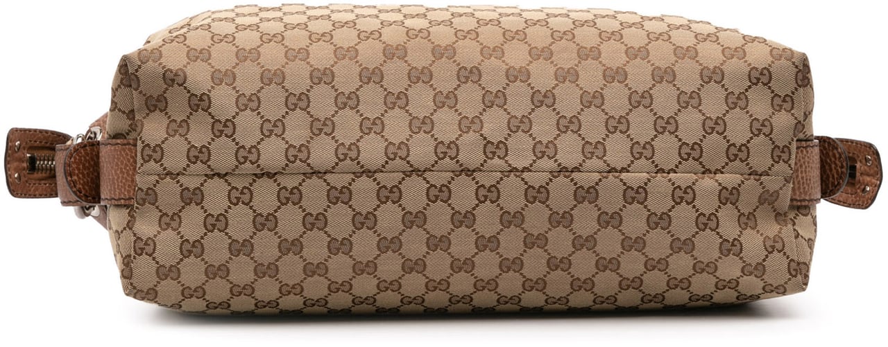 Gucci Medium GG Canvas Bamboo Bar Tote Bruin