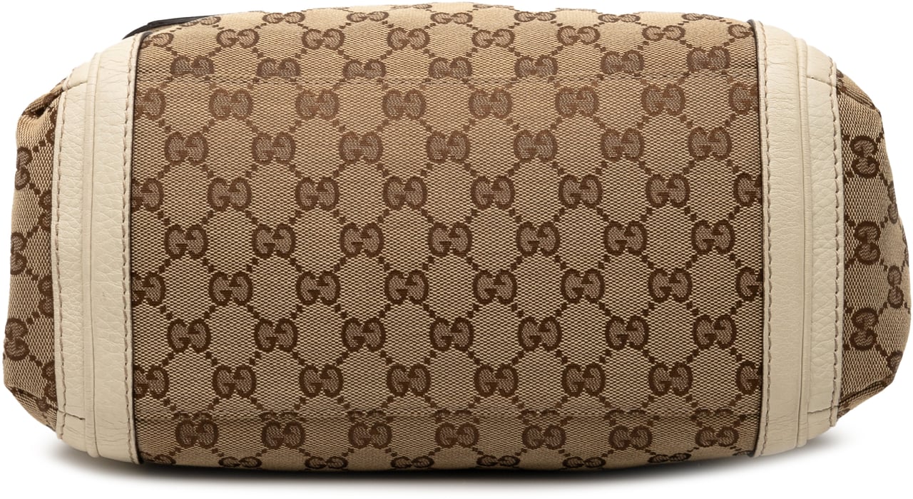 Gucci GG Canvas Bella Flap Satchel Bruin