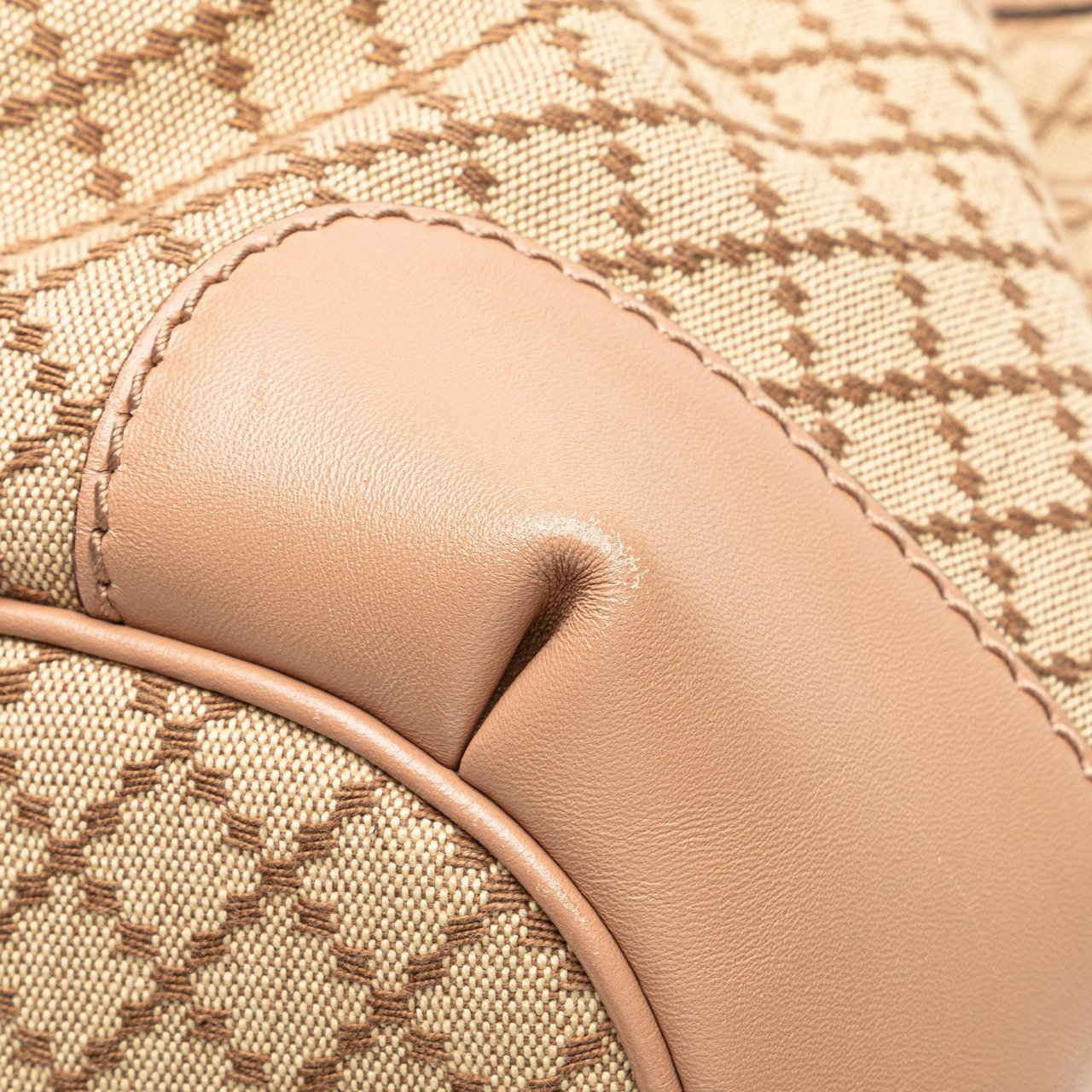 Gucci Diamante Canvas Sukey Satchel Bruin
