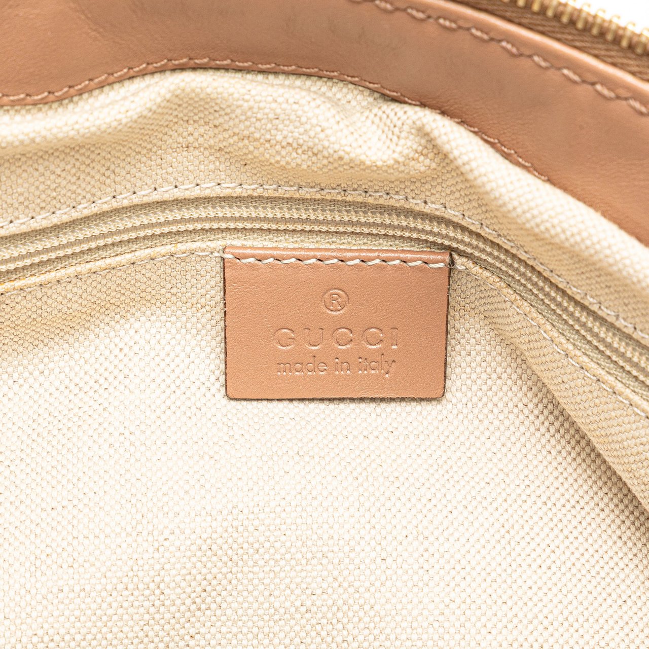 Gucci Diamante Canvas Sukey Satchel Bruin
