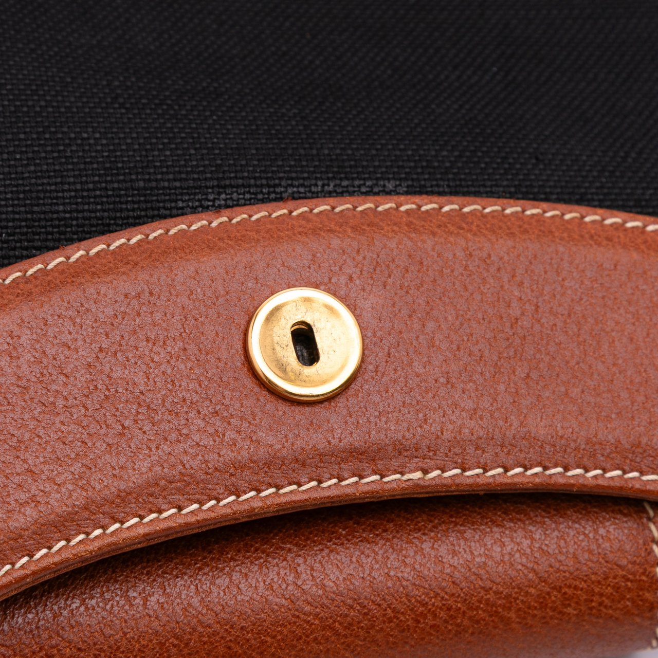 Gucci Canvas Bamboo Handbag Zwart