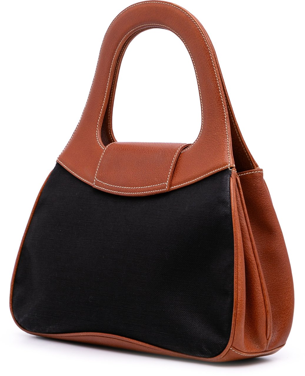 Gucci Canvas Bamboo Handbag Zwart