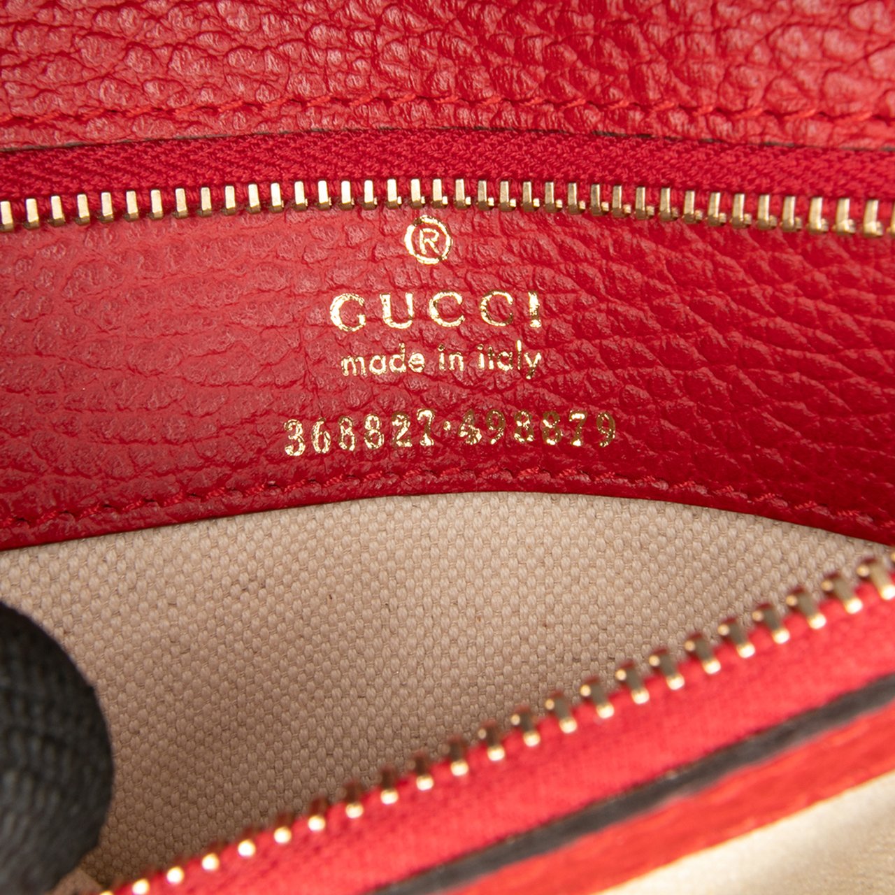 Gucci Mini Leather Swing Satchel Rood