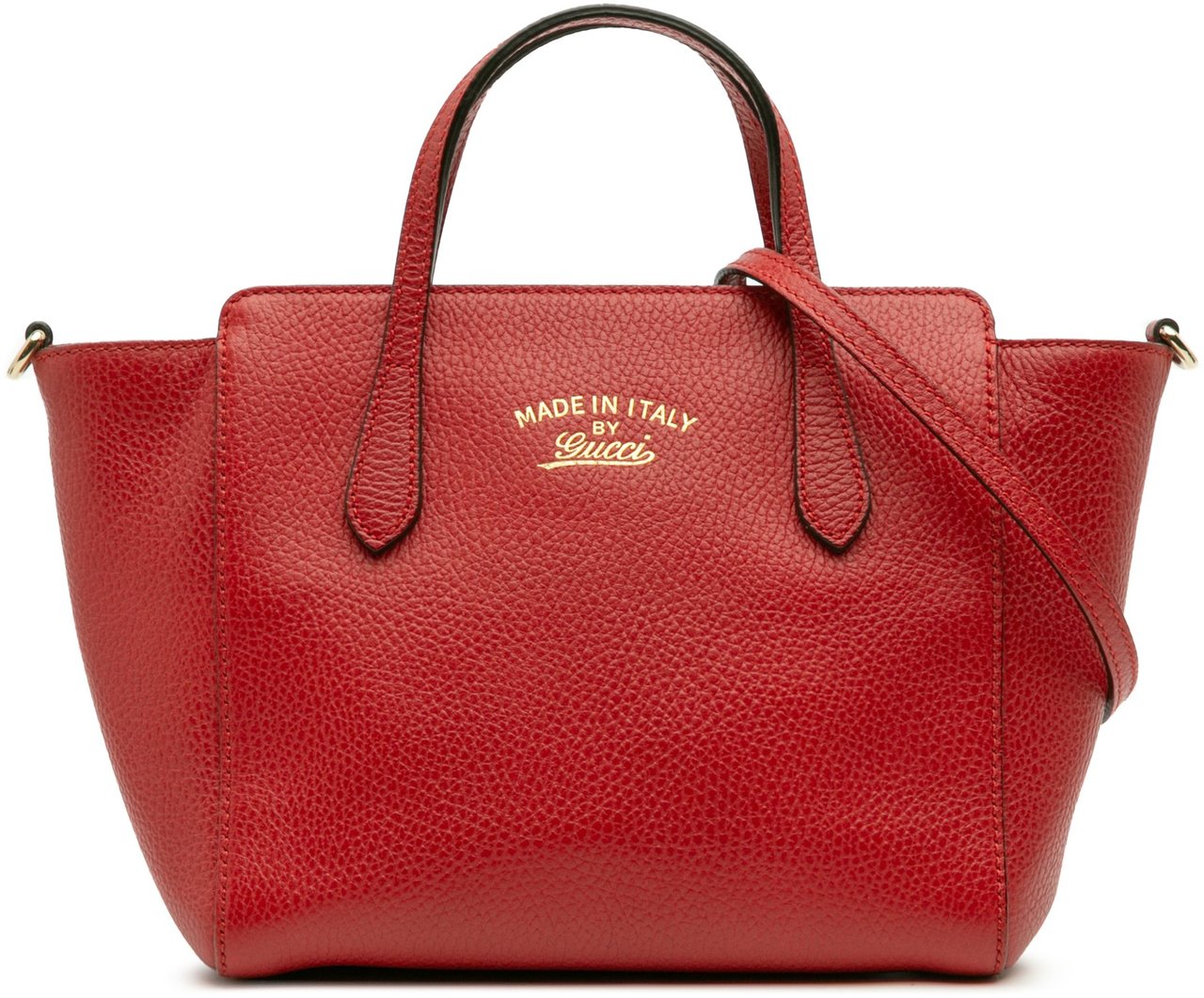 Gucci Mini Leather Swing Satchel Rood