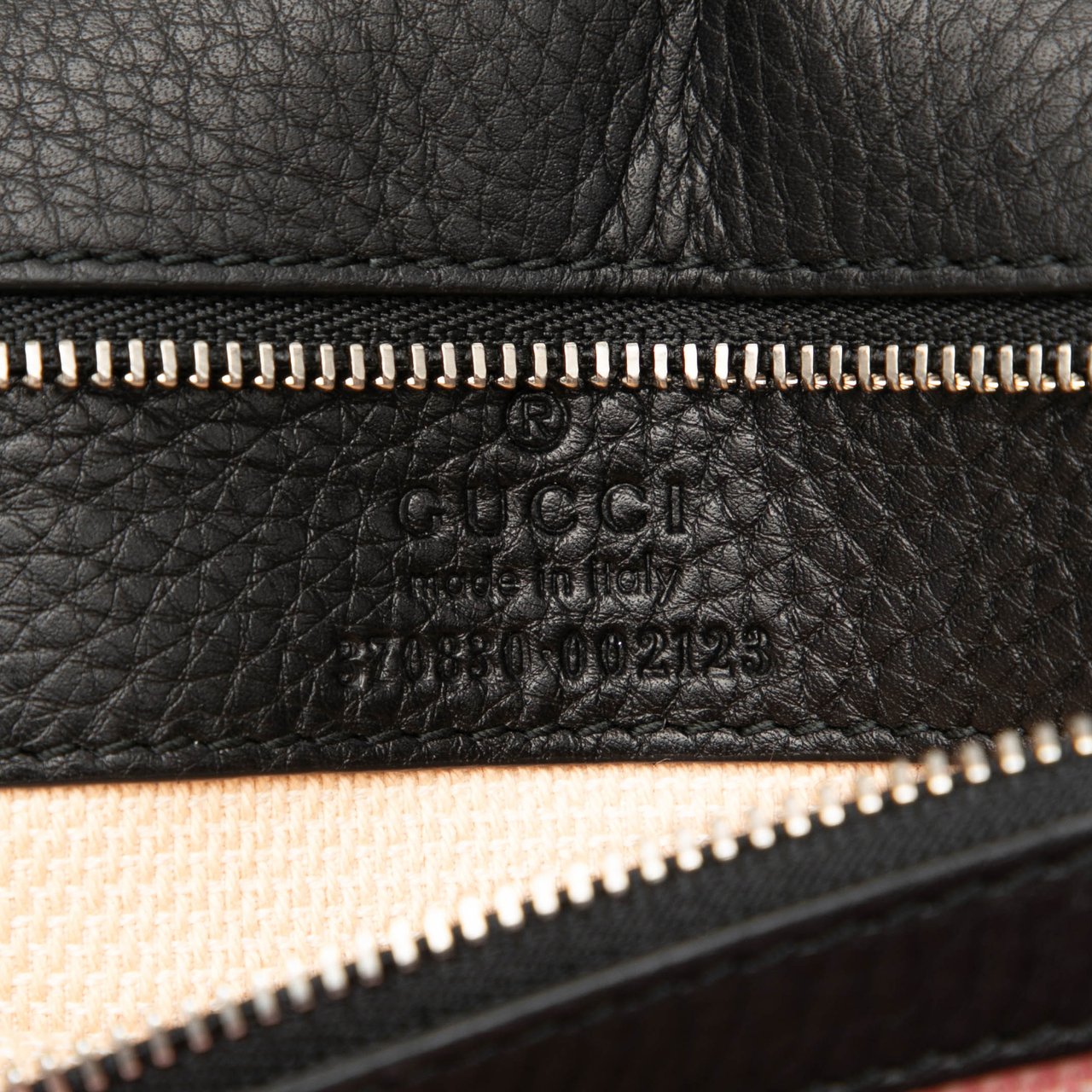 Gucci Large Leather Bamboo Daily Satchel Zwart