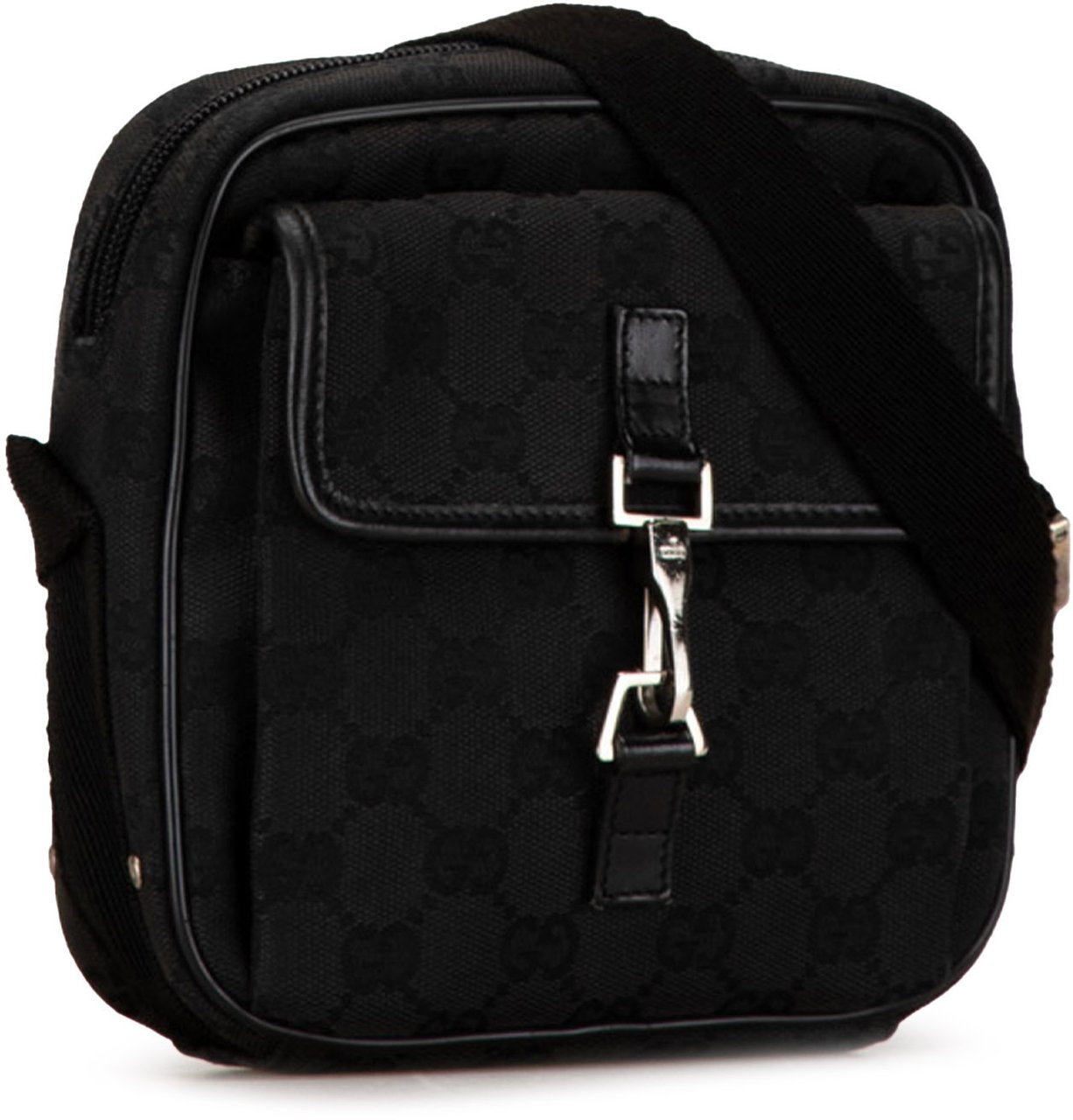 Gucci GG Canvas Jackie Crossbody Zwart