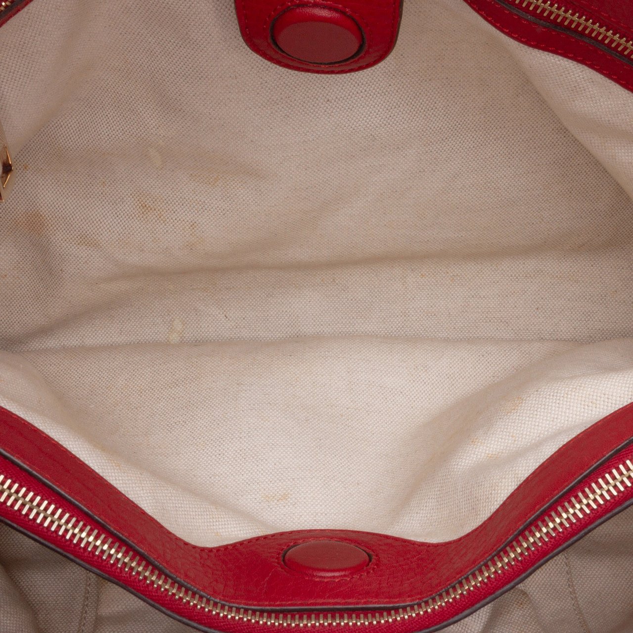 Gucci Medium Calfskin Bamboo Shopper Satchel Rood