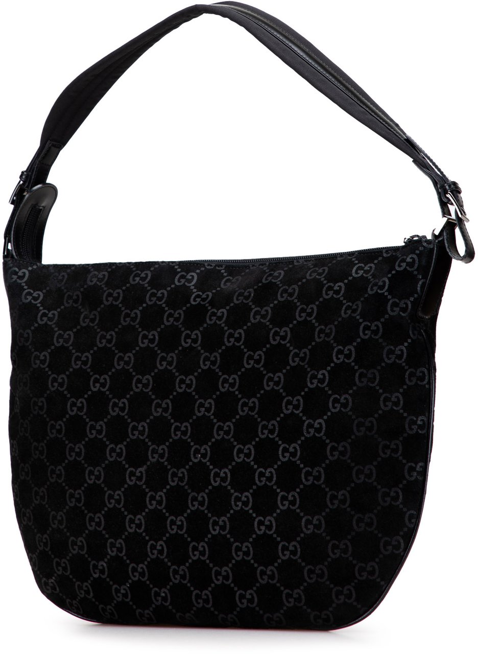 Gucci GG Suede Hobo Zwart
