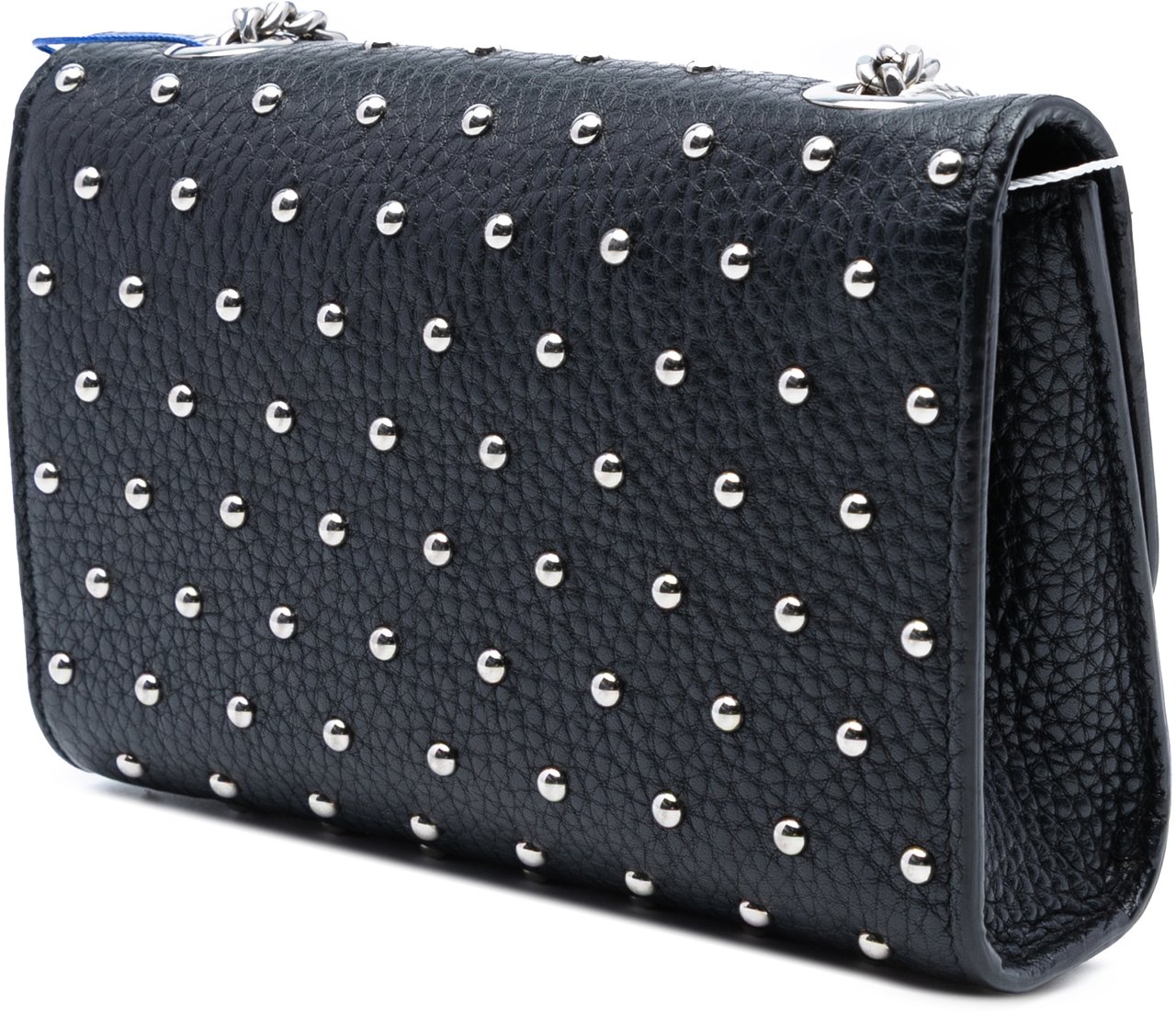 Gucci Small Leather Studded Miss Bamboo Crossbody Zwart