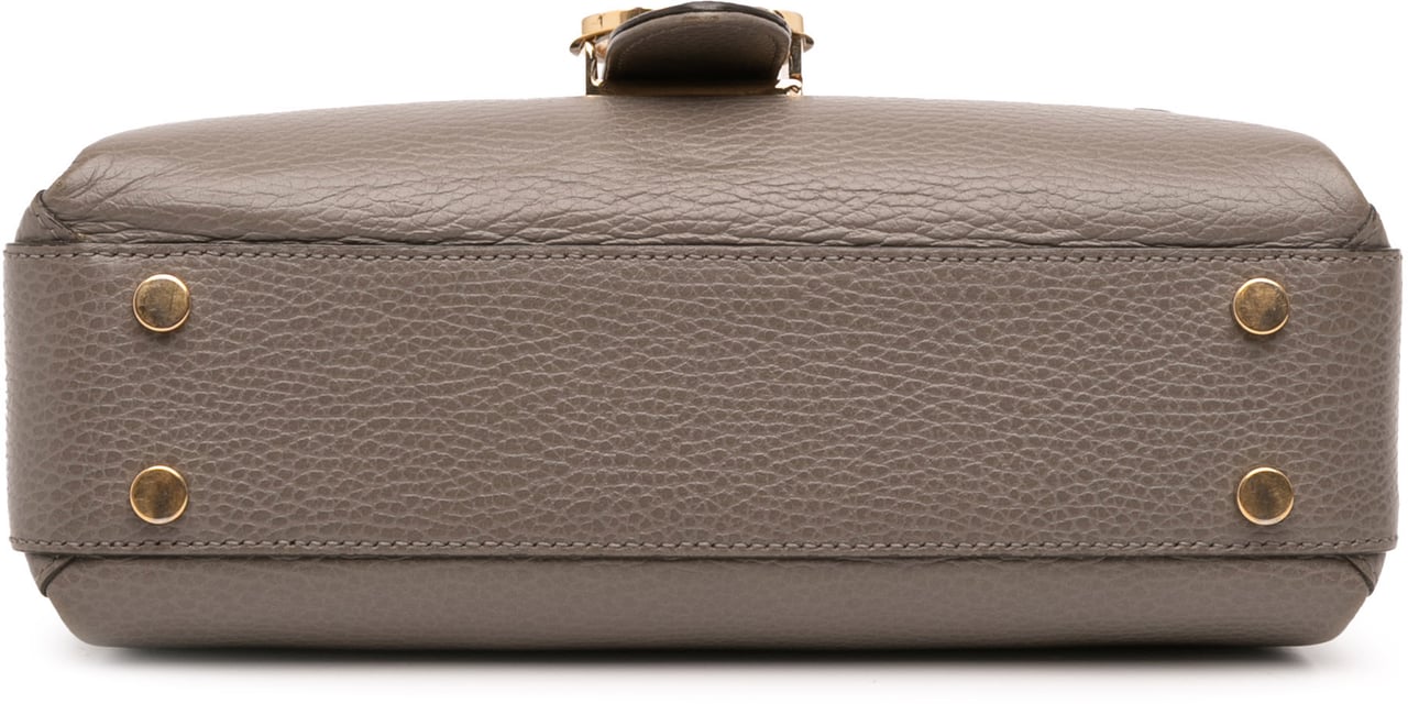 Gucci Small Dollar Calf Interlocking G Satchel Grijs