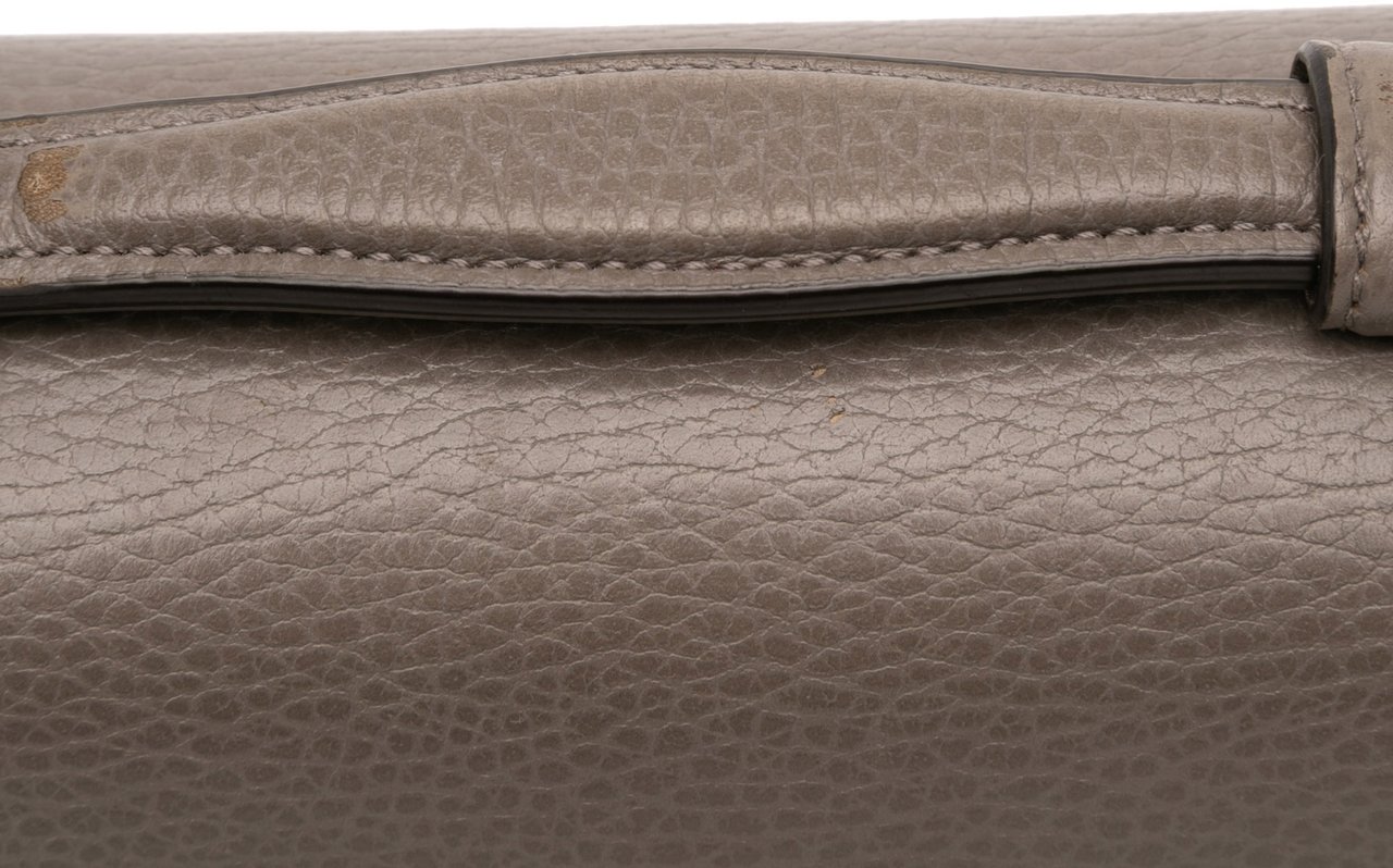 Gucci Small Dollar Calf Interlocking G Satchel Grijs