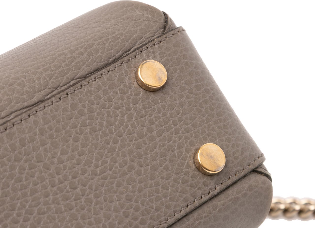 Gucci Small Dollar Calf Interlocking G Satchel Grijs