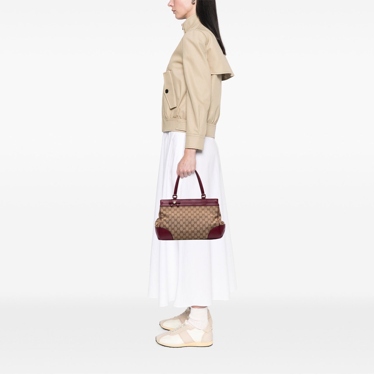 Gucci GG Canvas Mayfair Tote Bruin