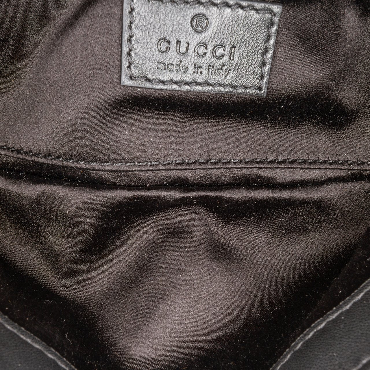 Gucci Small Leather Horsebit Chain Satchel Zwart