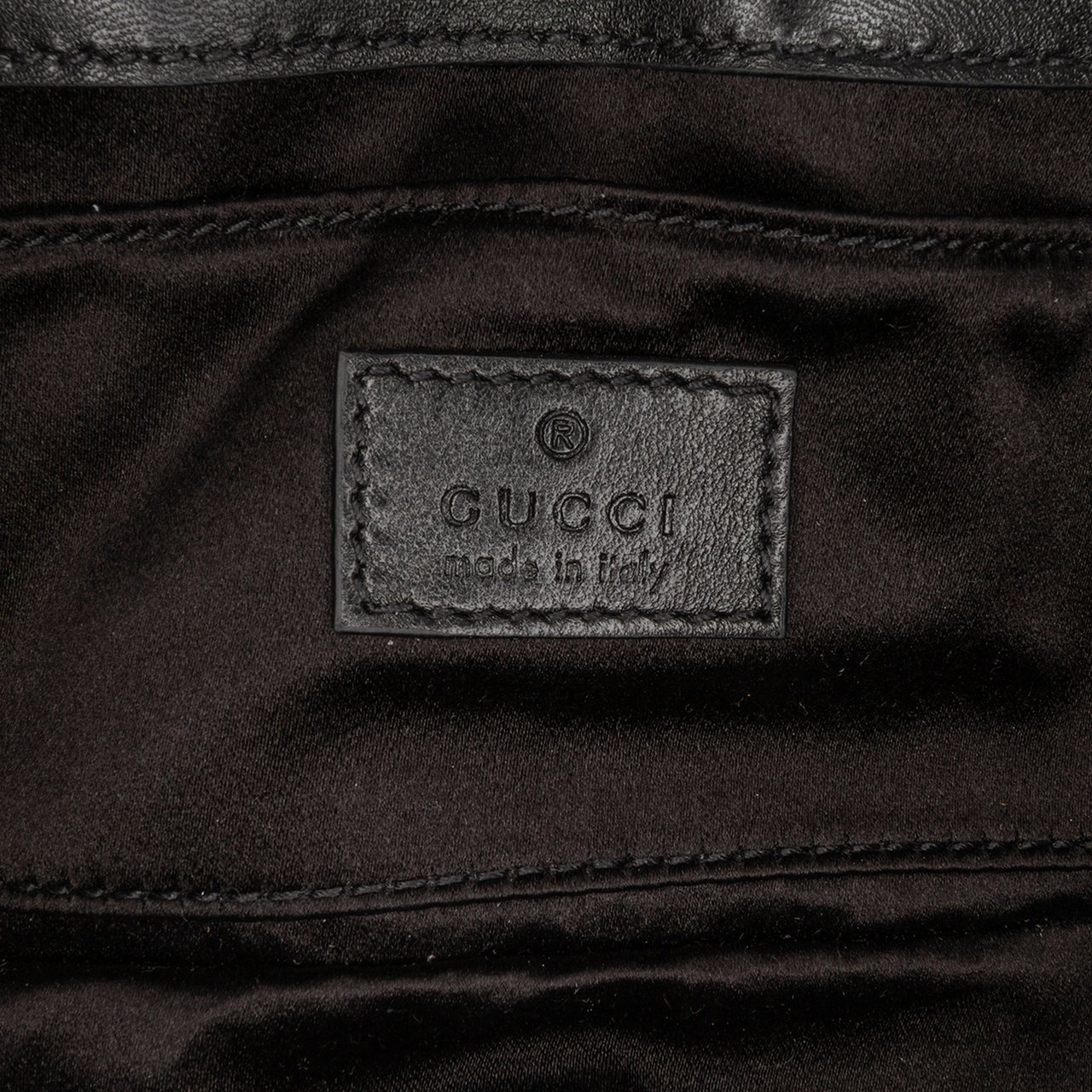 Gucci Small Leather Horsebit Chain Satchel Zwart