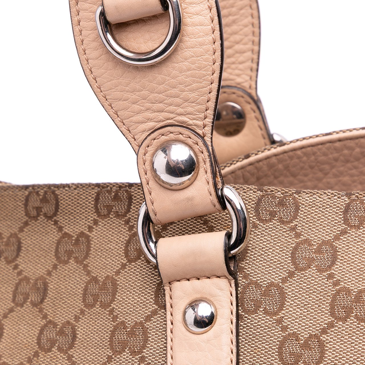 Gucci GG Canvas Icon Bit Tote Bruin
