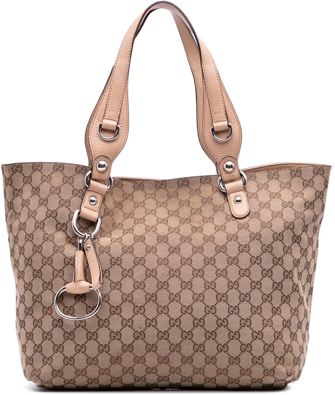 Gucci GG Canvas Icon Bit Tote Bruin