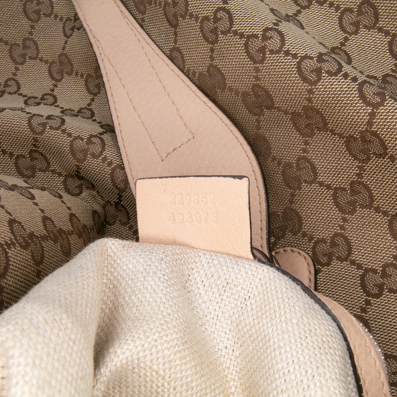 Gucci GG Canvas Icon Bit Tote Bruin