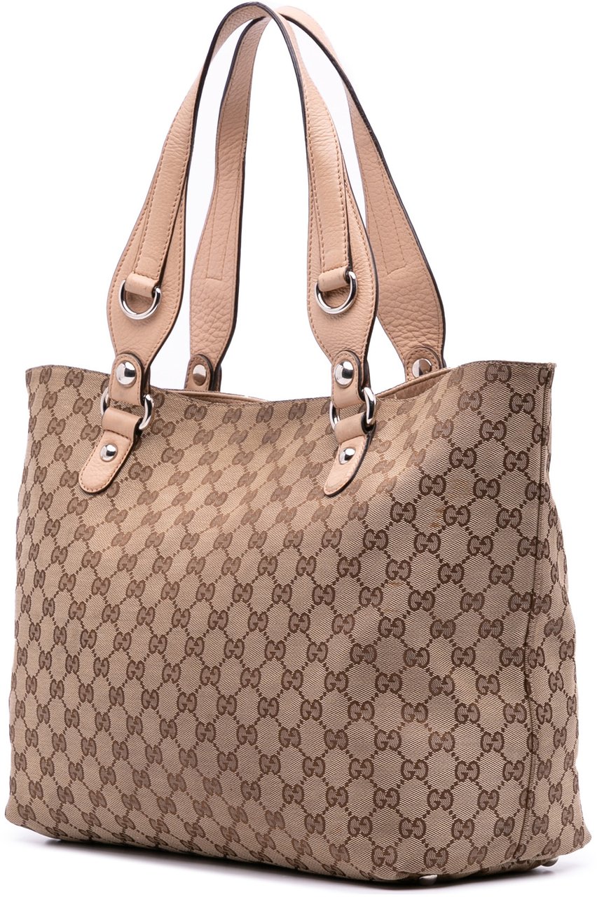 Gucci GG Canvas Icon Bit Tote Bruin