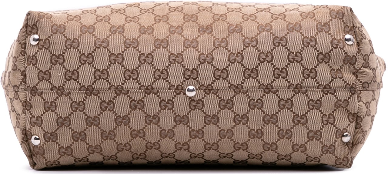 Gucci GG Canvas Icon Bit Tote Bruin