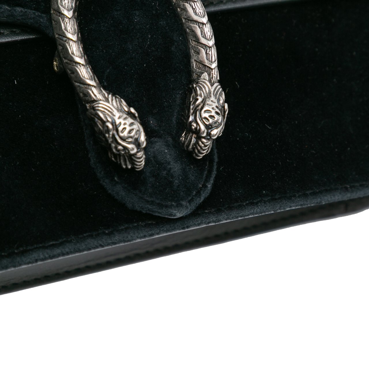 Gucci Mini Crystal Embellished Velvet Dionysus Crossbody Zwart