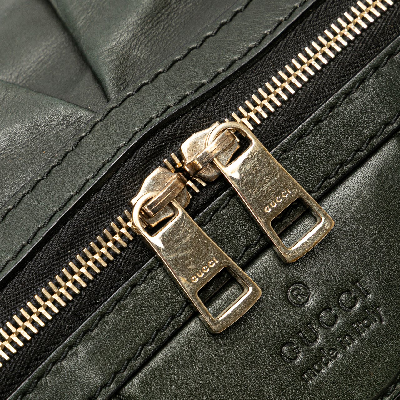 Gucci Leather Bridle Satchel Zwart