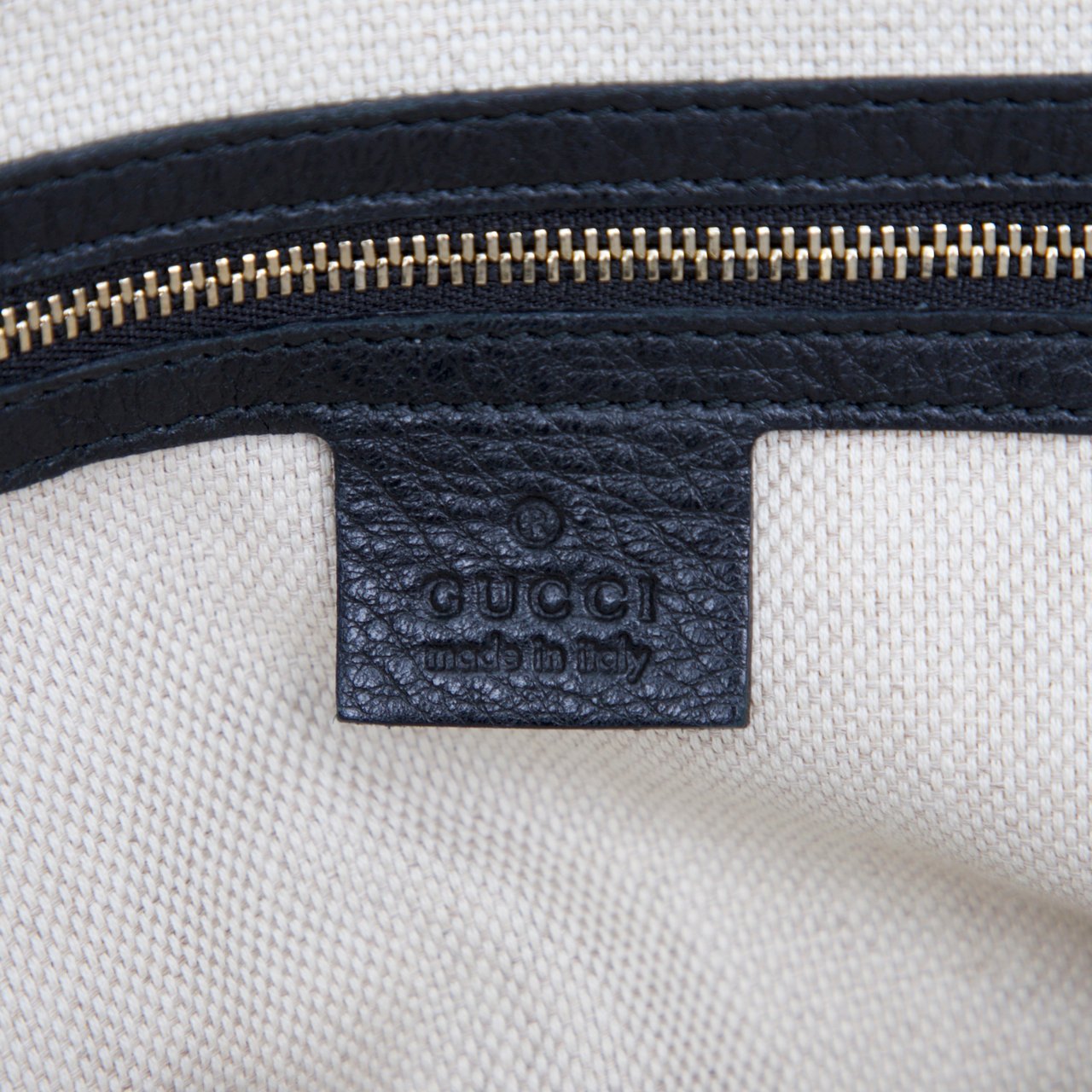 Gucci Medium Leather Soho Working Satchel Zwart