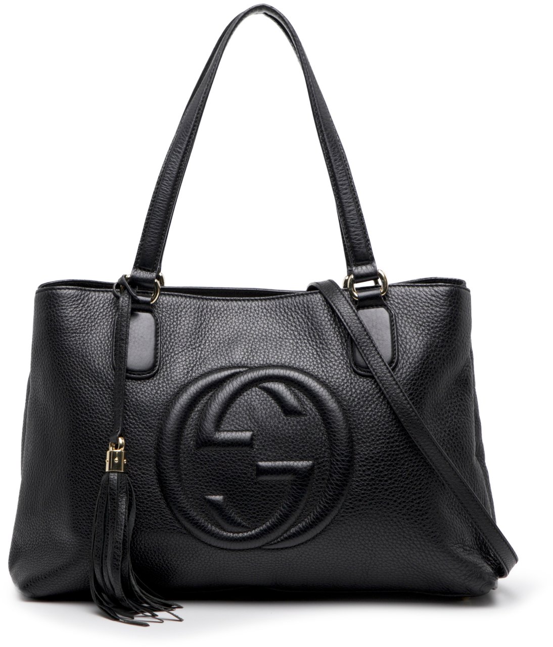 Gucci Medium Leather Soho Working Satchel Zwart