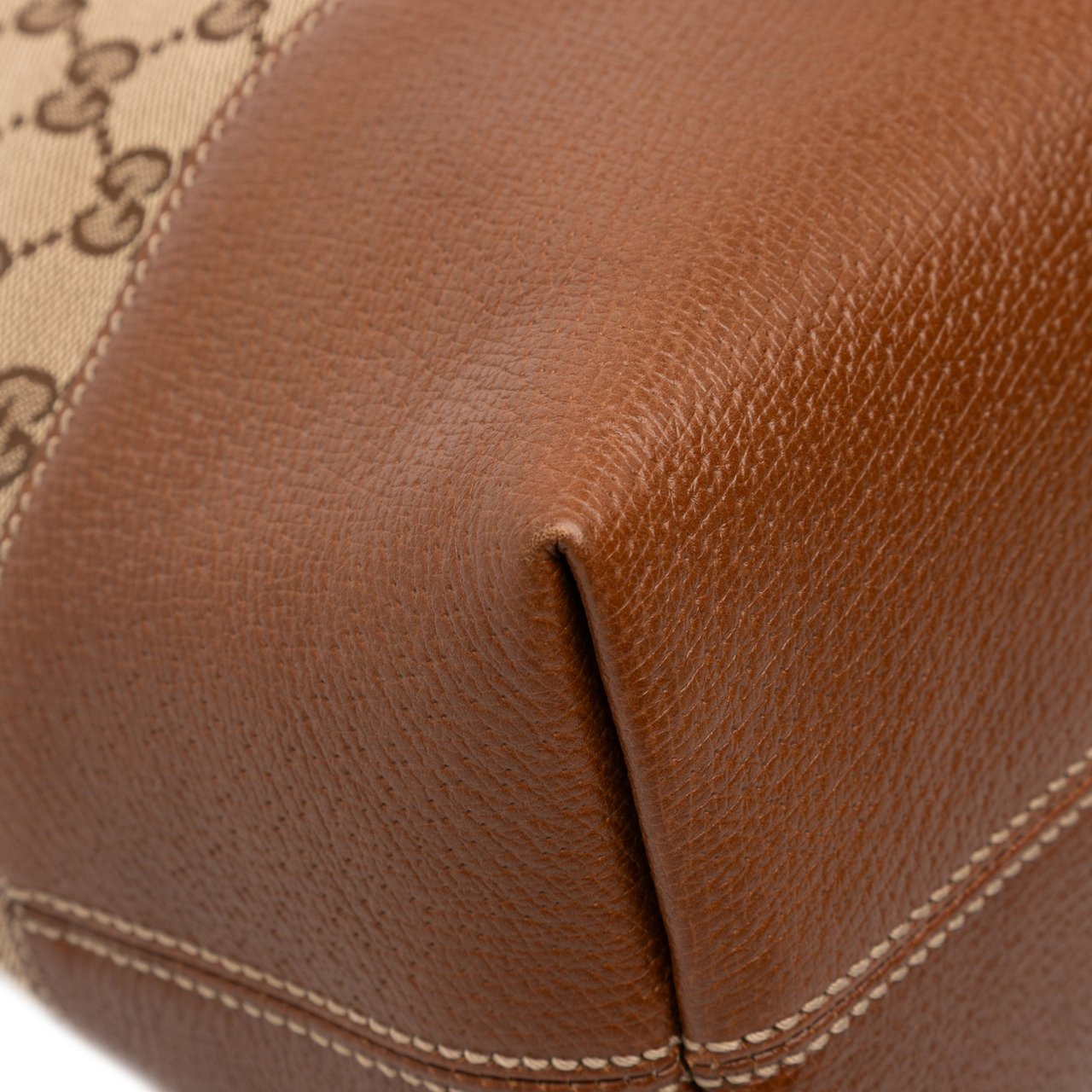 Gucci Medium GG Canvas Bree Dome Tote Bruin