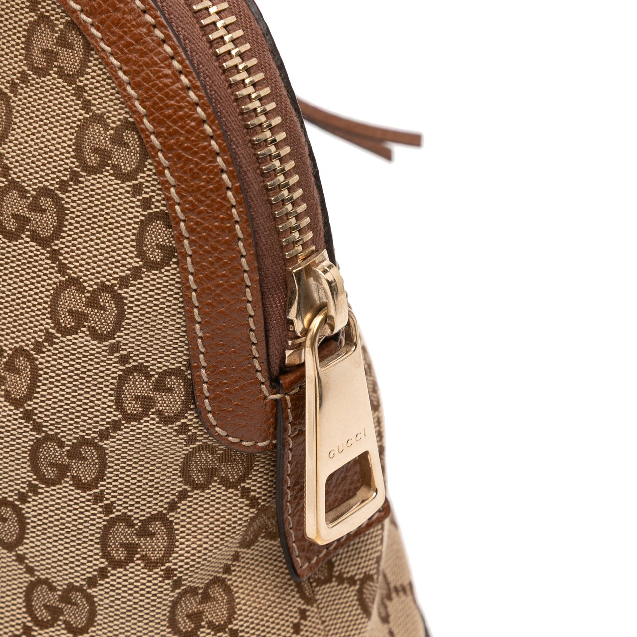 Gucci Medium GG Canvas Bree Dome Tote Bruin