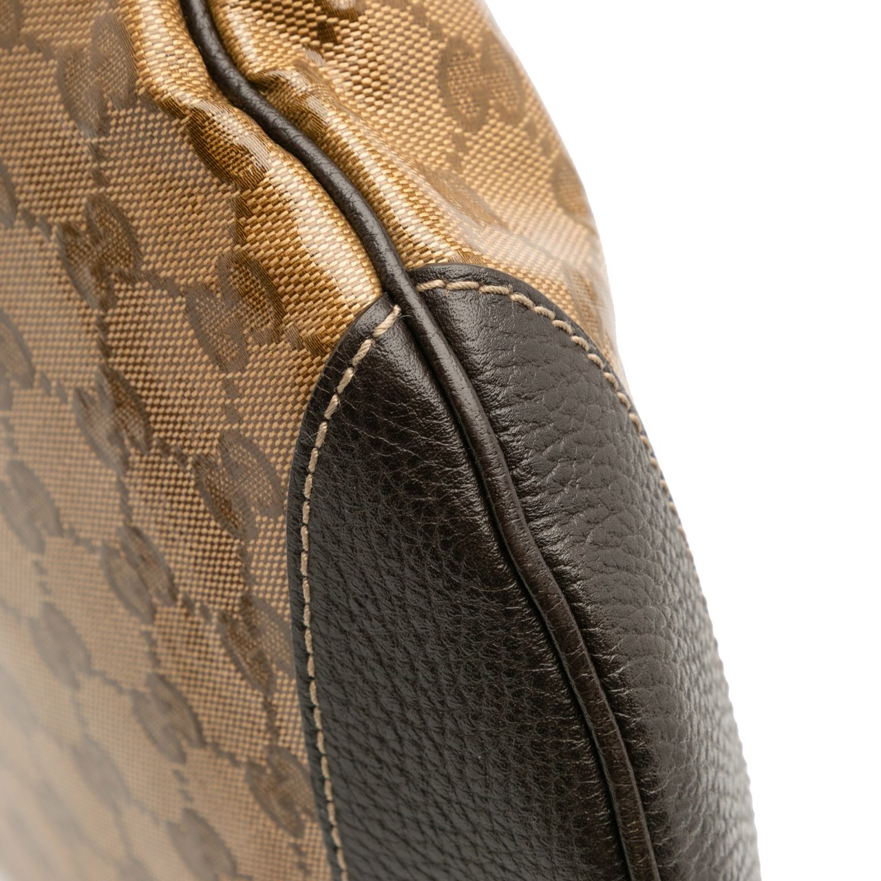 Gucci Large GG Crystal Half Moon Crossbody Bruin