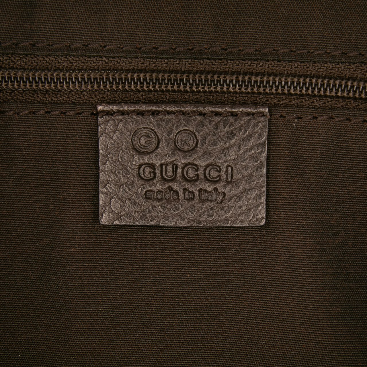 Gucci Large GG Crystal Half Moon Crossbody Bruin