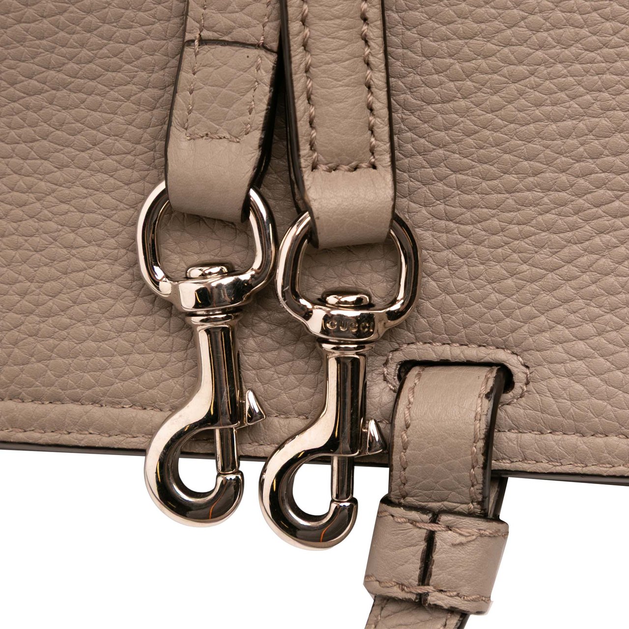 Gucci Large Leather Bamboo Daily Satchel Bruin