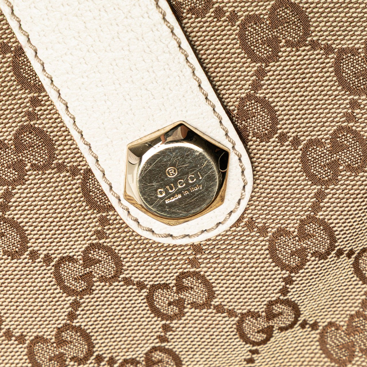 Gucci GG Canvas Charmy Tote Bruin