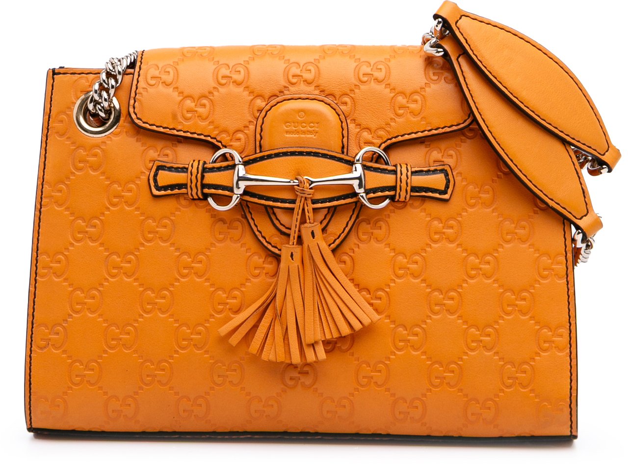 Gucci Small Guccissima Emily Shoulder Bag Oranje