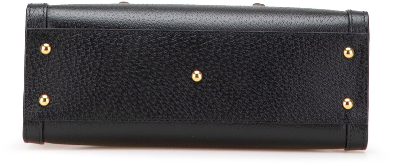 Gucci Small Leather Bamboo Diana Satchel Zwart
