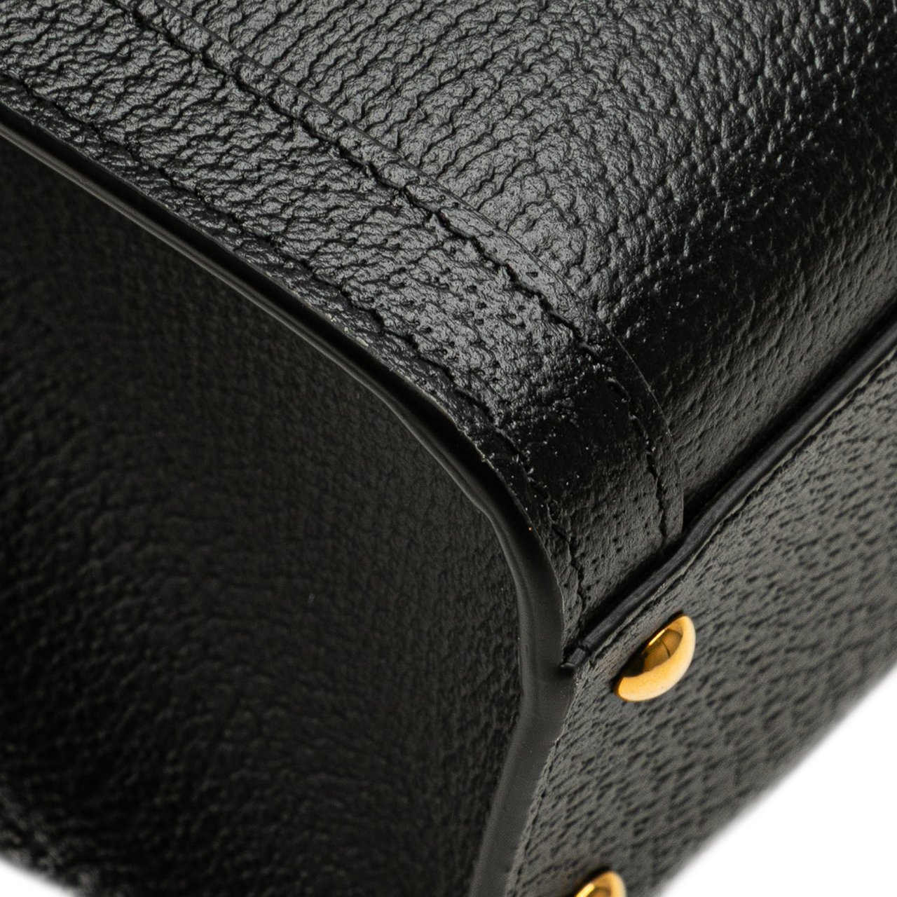 Gucci Small Leather Bamboo Diana Satchel Zwart