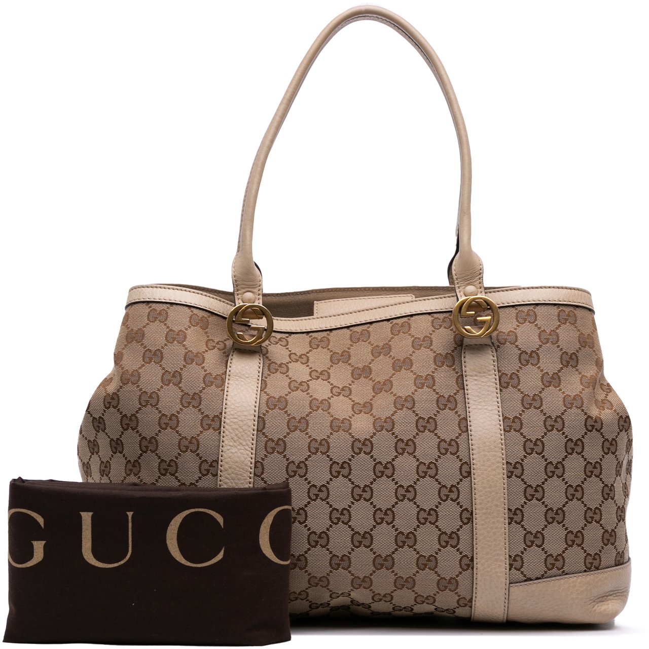 Gucci GG Canvas Miss GG Tote Bruin