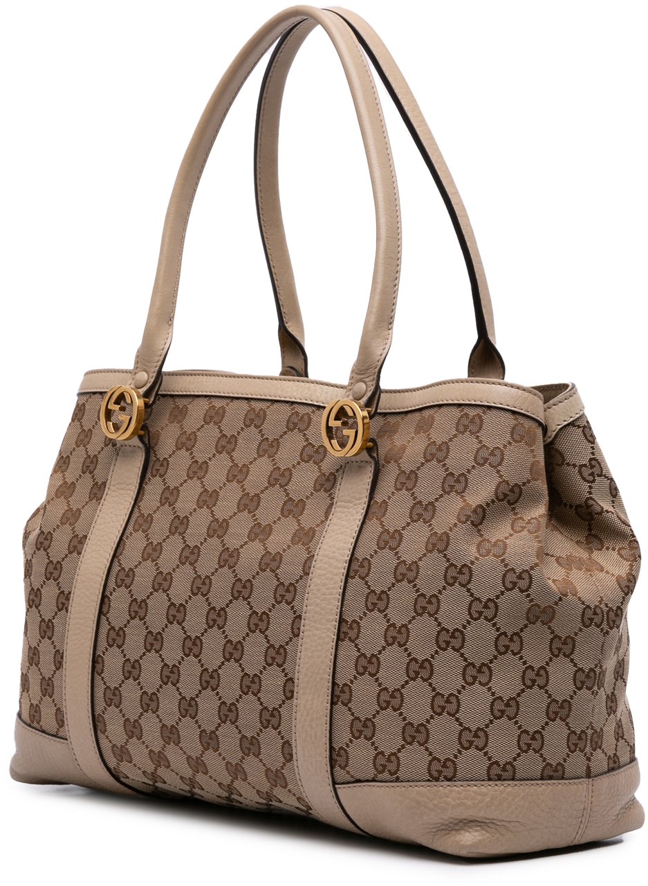 Gucci GG Canvas Miss GG Tote Bruin