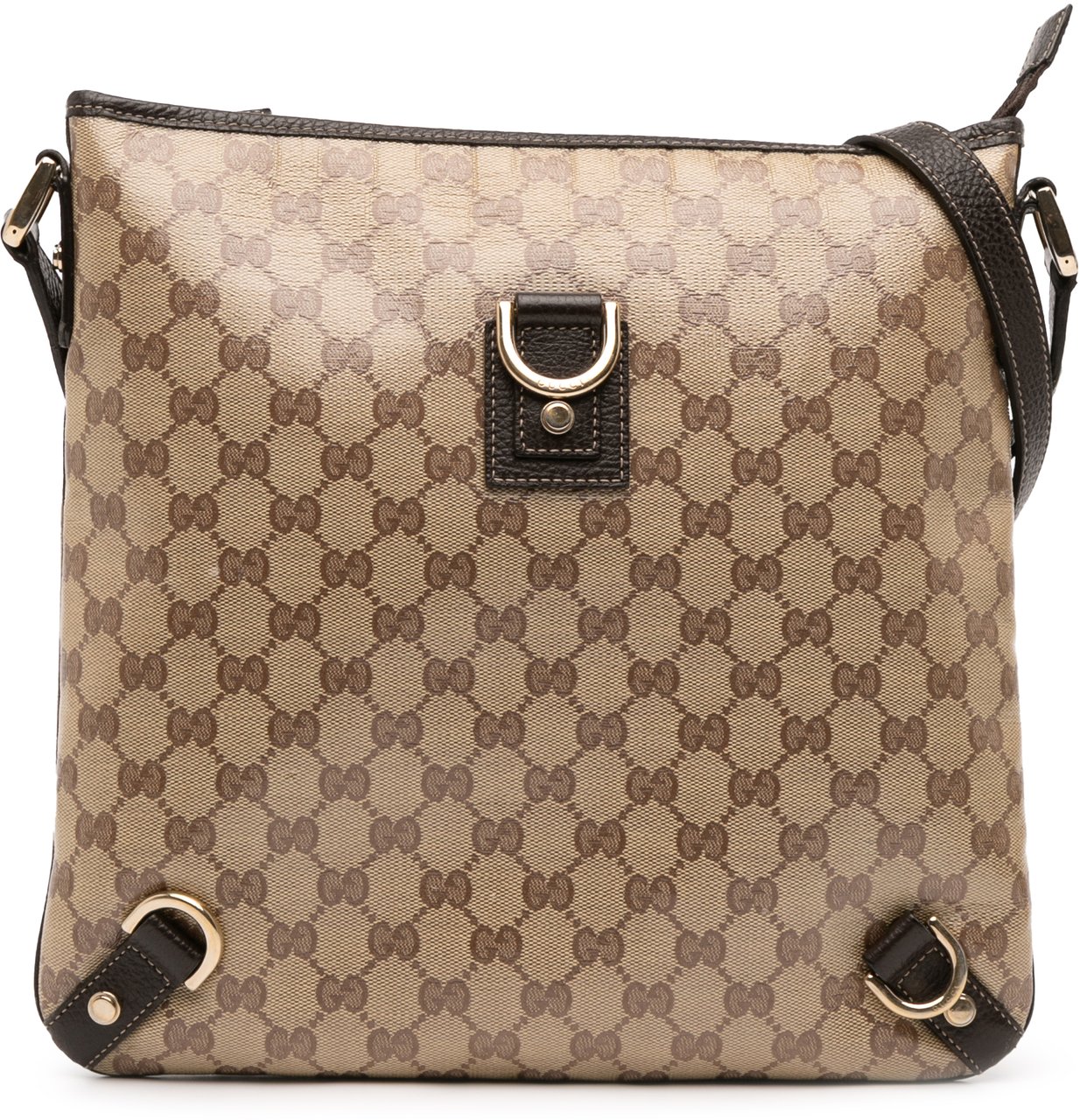 Gucci GG Crystal Abbey D Ring Crossbody Bruin