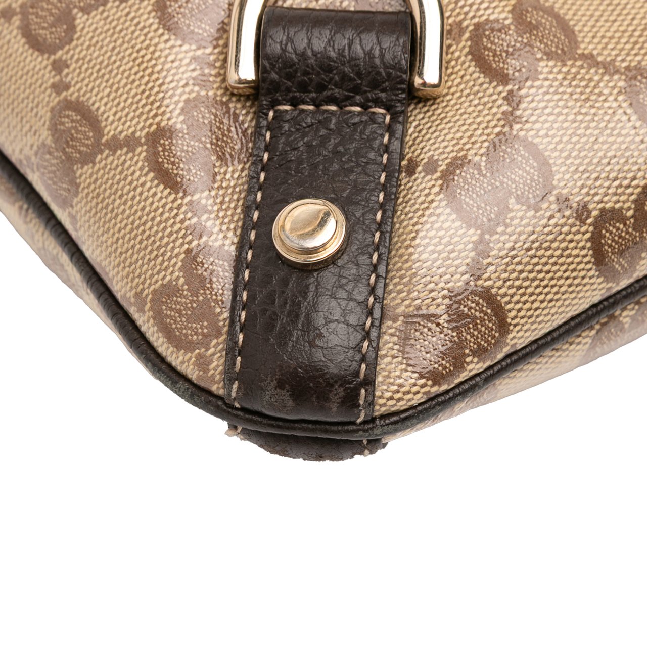 Gucci GG Crystal Abbey D Ring Crossbody Bruin
