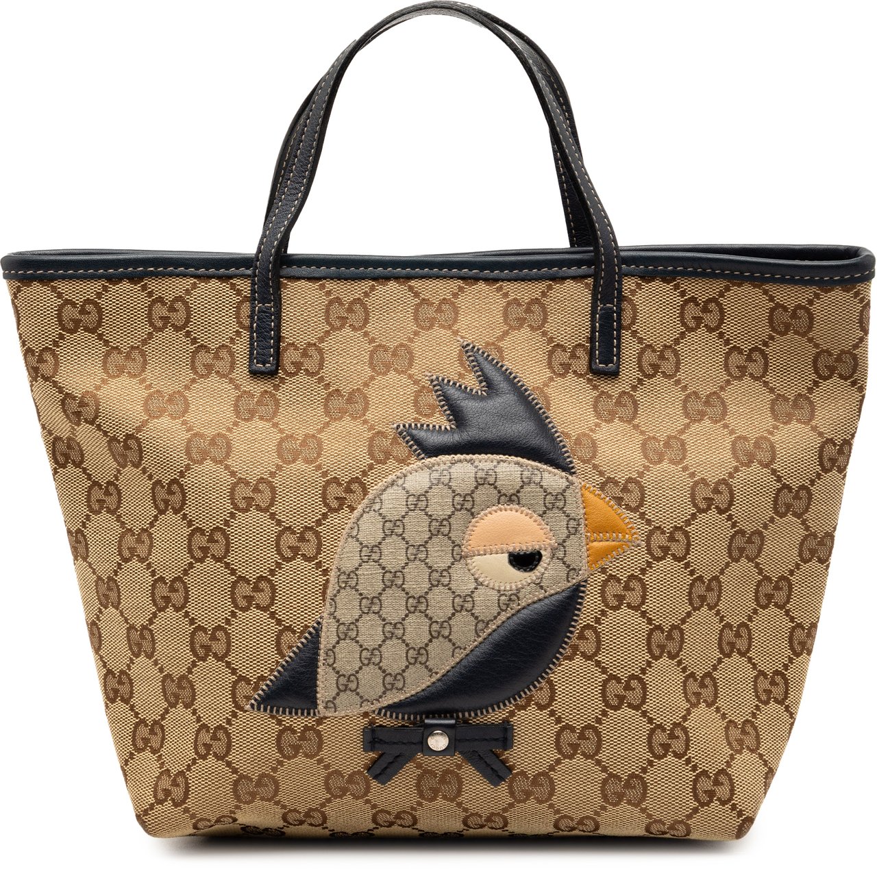 Gucci GG Canvas Zoo Handbag Bruin