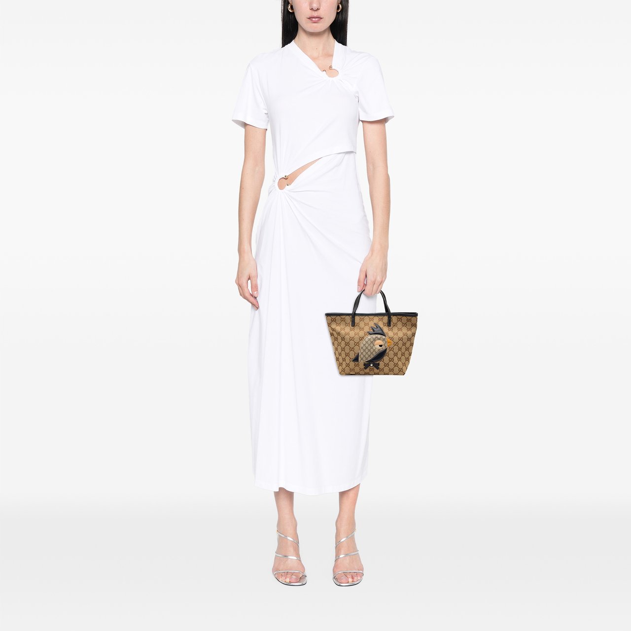 Gucci GG Canvas Zoo Handbag Bruin