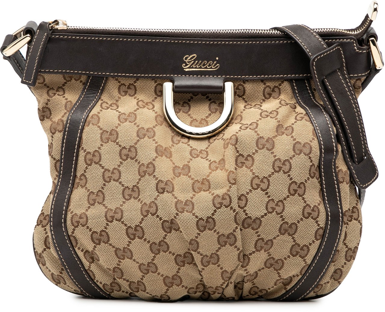 Gucci GG Canvas Abbey D Ring Crossbody Bruin
