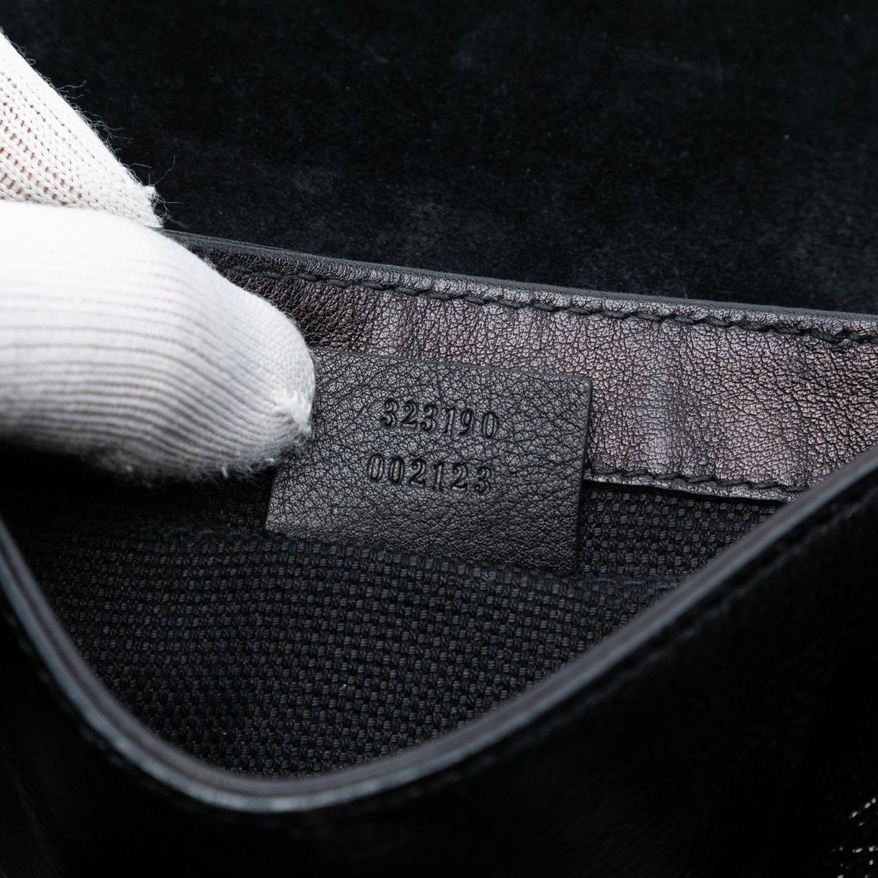 Gucci Small Patent Soho Chain Flap Crossbody Zwart