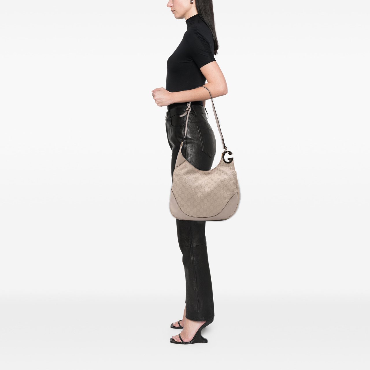 Gucci Guccissima Charlotte Crossbody Bruin