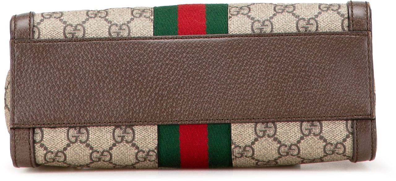 Gucci Small GG Supreme Ophidia Satchel Bruin