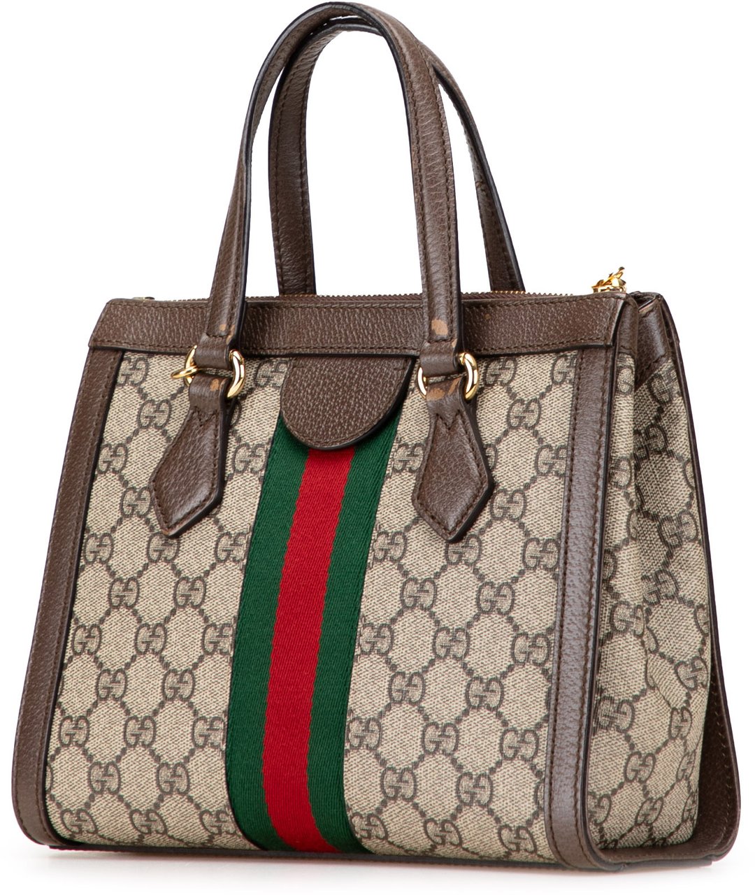 Gucci Small GG Supreme Ophidia Satchel Bruin